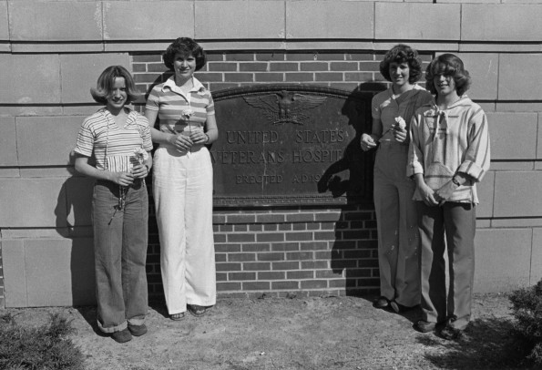 Festival of Faith, Lincoln Nebraska, 1978, two Festival attendees visiting the United States Veterans Hospital