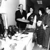 Two westerners and two natives at the Far Eastern Division table as part of the World Mission Exhibit at Andrews University Feb. 21 thru Mar. 1, 1967