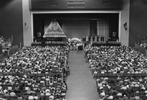 Festival of Faith, Lincoln Nebraska, 1978, inside the auditorium
