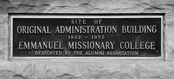 Emmanuel Missionary College Administration Building (South Hall) monument