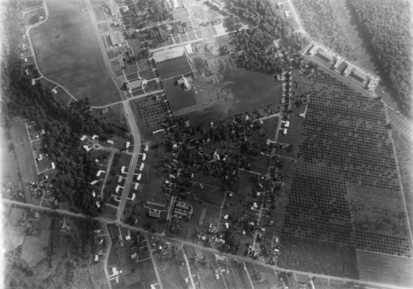 Andrews University aerial view from high elevation