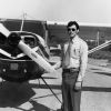 Andrews University flying student missionary Dan Wenberg in front of a plane