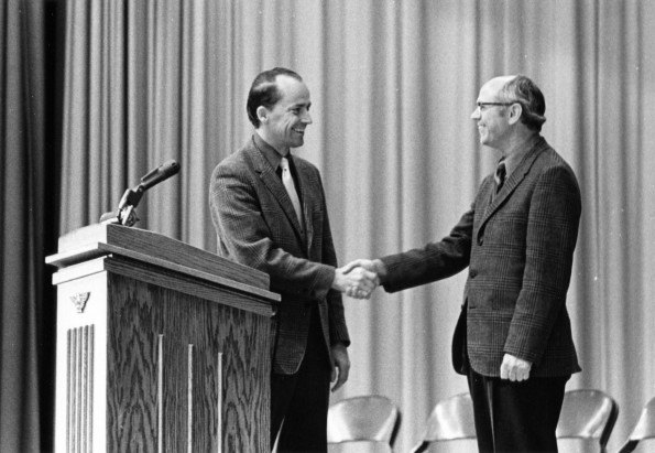 Andrews University president Richard L. Hammill and Dwain L. Ford