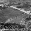 Andrews University Airpark runway under construction, aerial view