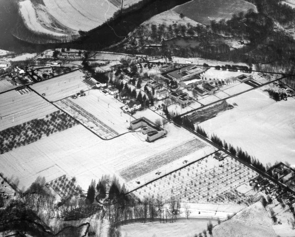 Emmanuel Missionary College Aerial View from the south-west with snow on the ground