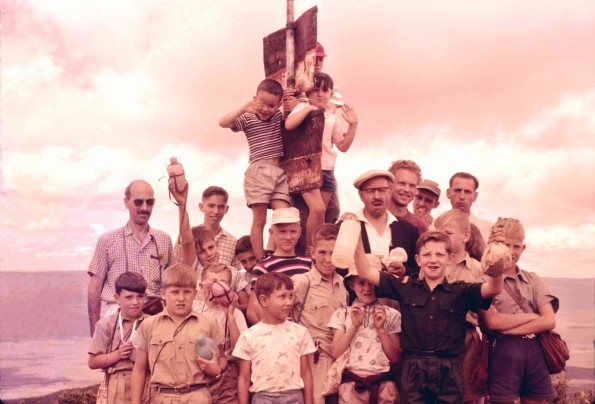 Expat Kids from Maxwell Academy at summit of Mt Longonot west of Nairobi, Kenya
