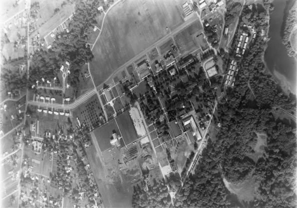 Andrews University aerial view from high elevation