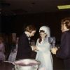 Marcia Joan Hammill and her husband at the wedding reception