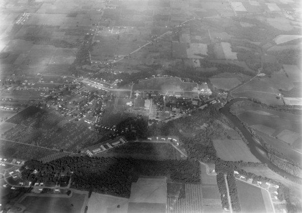 Andrews University aerial view from high elevation