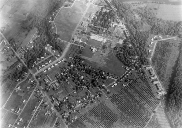 Andrews University aerial view from high elevation