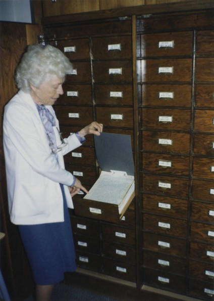 Lucile E. Haagenrud at Andrews University James White Library Ellen G White Estate branch office