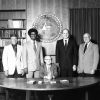 Andrews University president Richard L. Hammill with four vice presidents at the president office