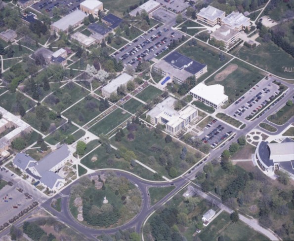 Andrews University aerial view from the south-west