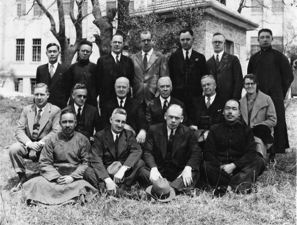 Group photograph taken in China possibly at a Seminary extension school