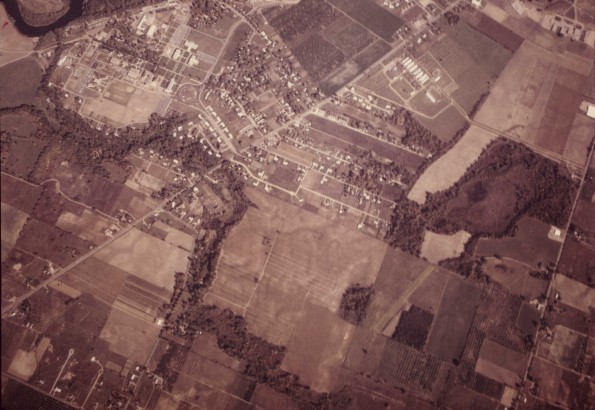 Andrews University aerial view from high elevation