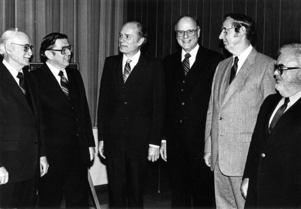 Andrews University president Joseph Grady Smoot, deans of divisions and faculties