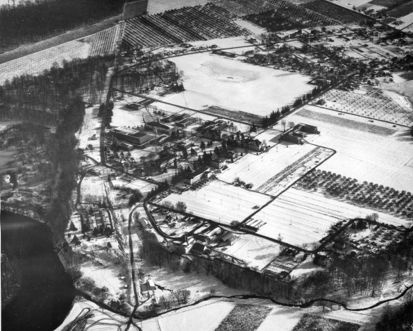 Emmanuel Missionary College Aerial View from the north-west with snow on the ground