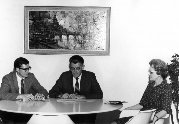 Andrews University vice president Myrl O Manley with deans of men and women