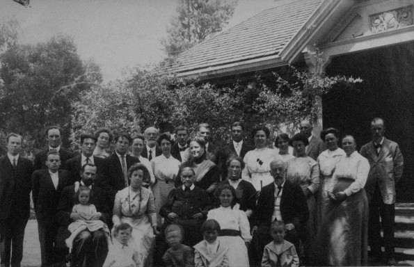 [Ellen Gould Harmon White with family and helpers]