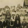 Emmanuel Missionary College students posing in front of Administration building about 1915