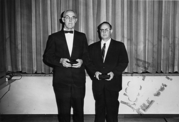 [Andrews University employees Floyd Macomber and Linden Walston honored for 30 years of service]