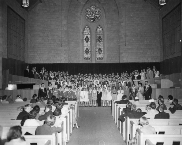 [Pathfinder Investiture held in Pioneer Memorial Church]