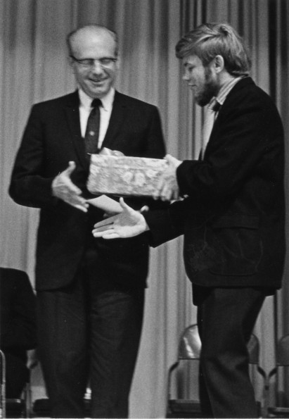 [C. Warren Becker receives the Andrews University  Teacher of the Year  award]