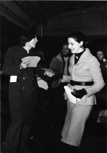 [Brochures are handed to guests at Andrews University's production of 'Jesus Christ, Superstar']