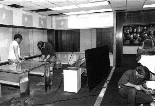 [Remodling work being done in the Andrews University Heritage Room]