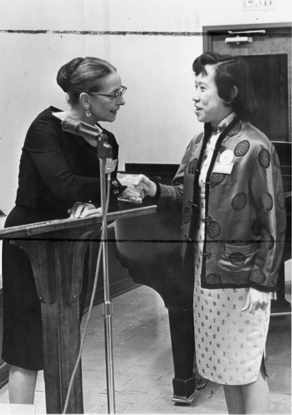 [An Andrews University student receives the Altrusa grant for her education]