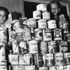 [Pathfinders from Berrien Springs, Michigan with cans from the Thanksgiving food drive]