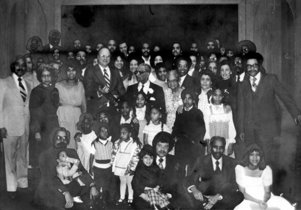 Andrews University President, Joseph G Smoot, with Nathan Monroe Wright and his extended family