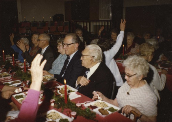 [Senior citizens Christmas party in 1980]