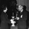 [Richard Hammill presents an award to Elsie Landon Buck]