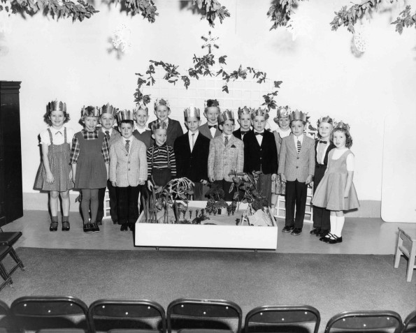 [Kindergarten Sabbath School class at Pioneer Memorial Church]
