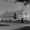 Pioneer Memorial Church at the corner of College Avenue and Westwood Drive
