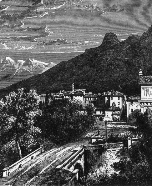 A skech of Torre Pellice, Italy from about the 1880s