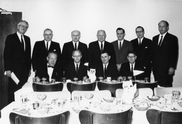 [Campus and local leaders at the dinner hosted in order to raise money for the new AU elementary school]