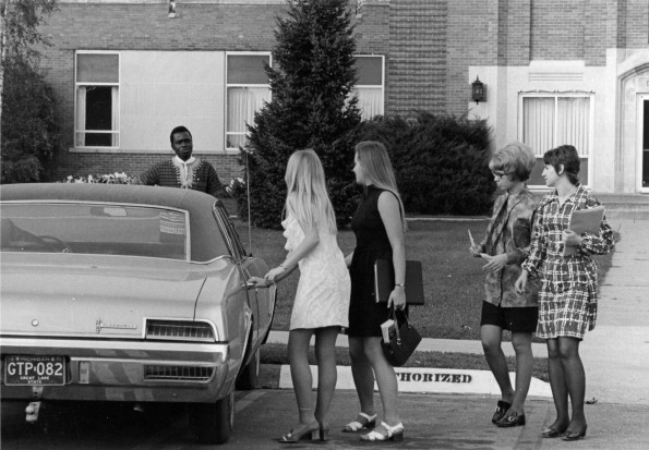 [Andrews Christian Youth Action members leaving for Story Hour]