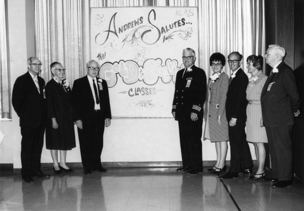 [The gold and silver classes at Andrews University's 1971 alumni homecoming]