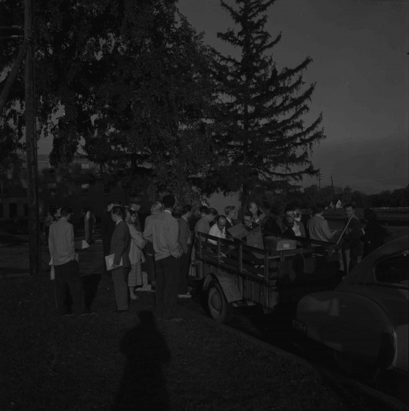 [Loading the trailor to go ingathering]