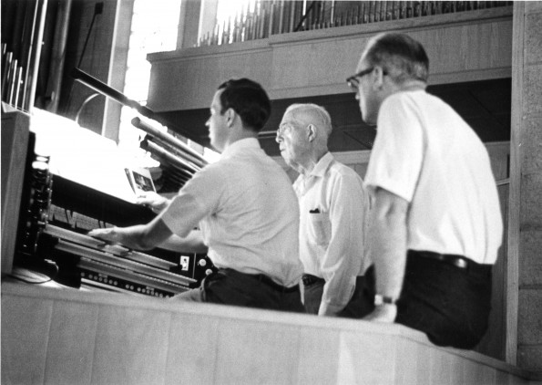 [Leo Sowerby tutors an Andrews University organ student]