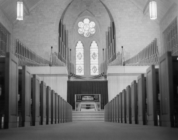 [The new organ in Pioneer Memorial Church]