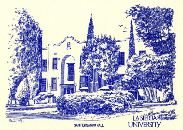 Sketch of La Sierra University San Fernando Hall