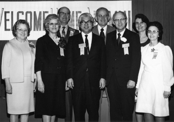 [Members of the silver anniversary class of 1947 at Andrews University's 1972 alumni homecoming]