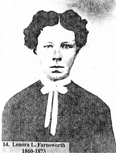 [Lenora L. Farnsworth, daughter of William Farnsworth, a Seventh-day Adventist pioneer]