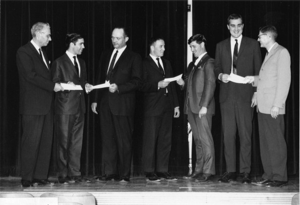 [Presentation of awards to Andrews University graduate business students]