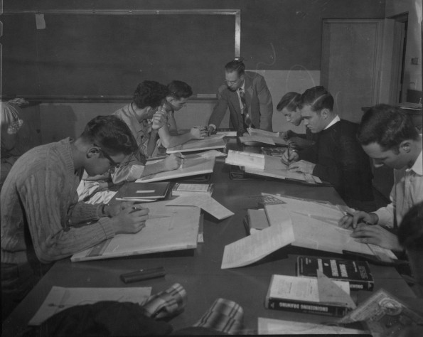 [Mr. Null teaches an engineering class at Emmanuel Missionary College]