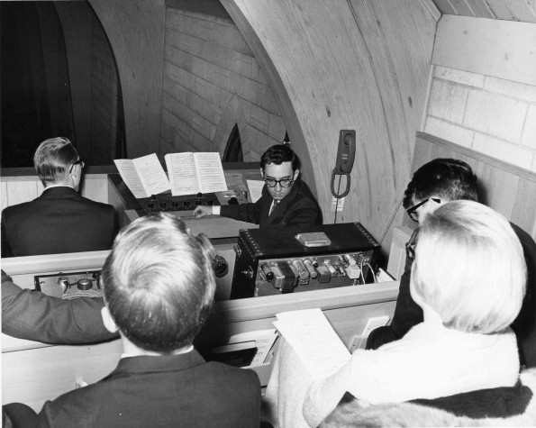 [Recording the Messiah Christmas program in 1966 at Andrews University]