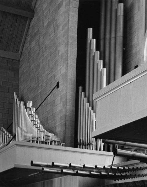 [The new organ in Pioneer Memorial Church]